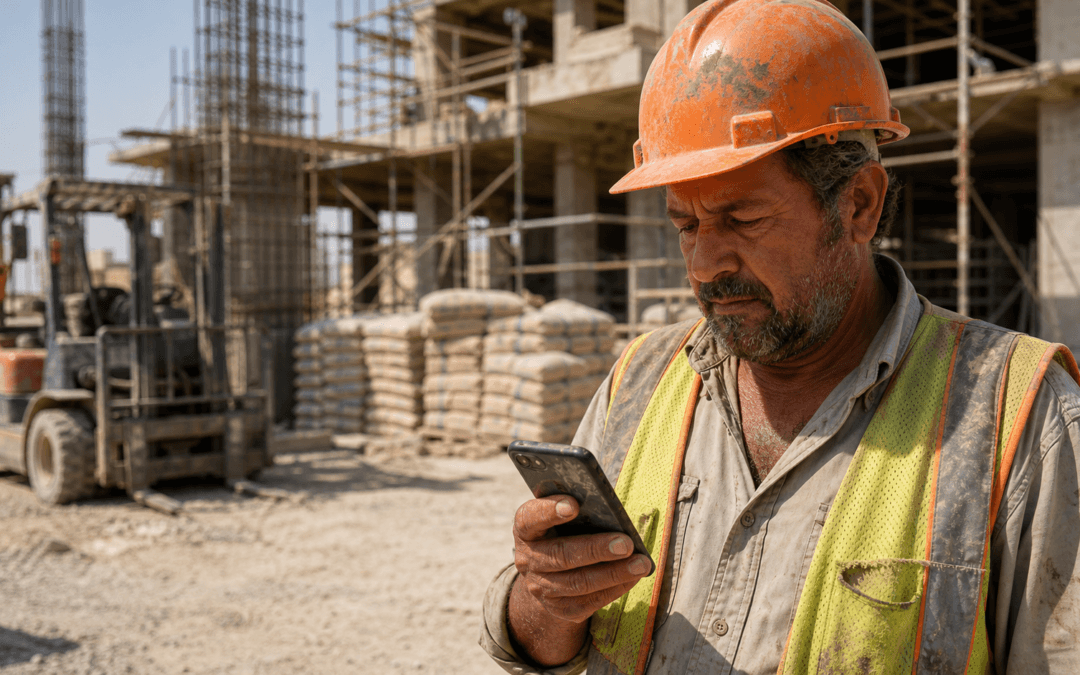 Whatsapp ai agent construction workers erp